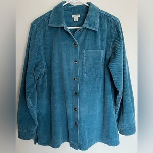L.L. Bean, women’s corduroy button-down shirt, size small